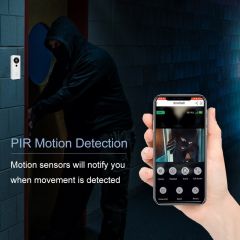 1080p新家庭视频智能wifi门铃无线门铃，带相机对讲机无线环门铃