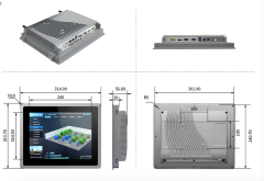 Linux Ubuntu X86 IoT IP65防水液晶显示无风扇拉力平板电脑12.1英寸工业面板PC
