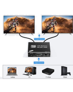 高阶订制款HDCP破解器真正HDMI 2.0 一进两出分配器一分二 HDCP解码器破解器解支援HDCP 2.2 4K2K