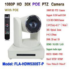 1080p 60fps 30x光学变焦VISCA和PELCO-D/P HDMI和SDI输出HD IP POE PTZ视频会议CA