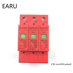 3P SPD DC 1000V 20KA~40KA  Over Under Voltage House Surge Protector Low-voltage  Arrester Device for