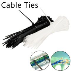 3mm * 200mm Self-locking Nylon Cable Ties 100pcs Plastic Zip Tie 18 lbs Wire Binding Wrap Straps 