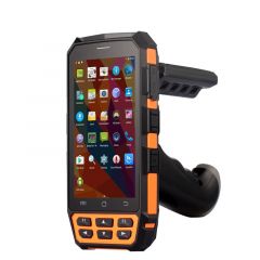 5-6 米远距离 EPC GEN2 R2000 UHF 手持式 RFID 读写器 (支持 4G / 蓝牙 / 仓库盘点 / Android 7.0)