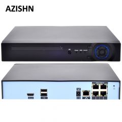 Azishn 48V POE 4CH 5MP/4MP H.265 H.264 POE NVR DVR CCTV系统ONVIF实时网络HI3798M