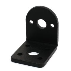 CNIM Hot Black Metal L Shaped Mounting Bracket Holder for 25mm Gear Motor