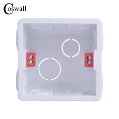 Coswall Adjustable Mounting Box Internal Cassette 86mm*83mm*50mm For 86 Type Switch and Socket White