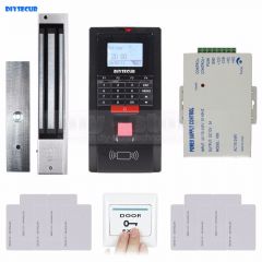 DiySecur全TCP / IP指纹ID ID卡读取器门访问控制套件 +磁锁 +退出但