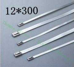 High Quality 100pcs 12mmx300mm Self-Locking Stainless Steel Zip Cable Tie Lock Tie Wrap