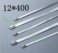 High Quality 100pcs 12mmx400mm Self-Locking Stainless Steel Zip Cable Tie Lock Tie Wrap