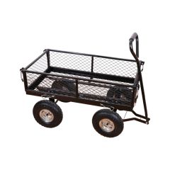 Steel Wagon Garden Cart with Removable Sides Heavy Duty Outdoor Large Garden Trolley Load Capacity 4