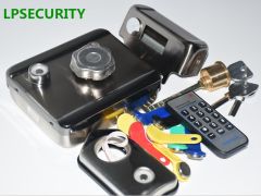 door access control gate 12VDC electric RFID TM tag chip stainless steel reader rim lock battery pow