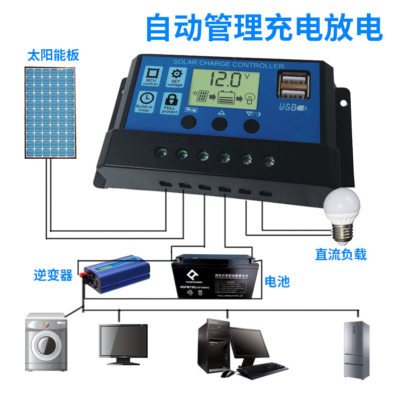 prod_太陽能控制器全自动 通用型30A12v--24v路灯光伏发电控制器 家用_1