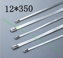 高质量100pcs 12mmx350mm自锁自锁不锈钢拉链拉链拉锁领带包裹