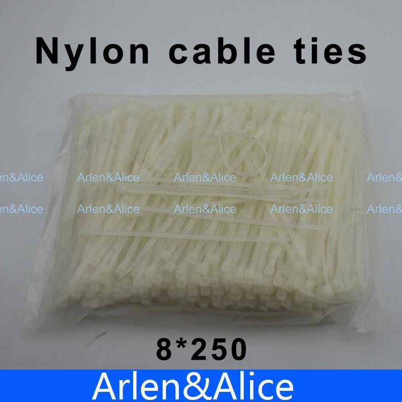 100pcs 8mm*250mm尼龙电缆扎带
