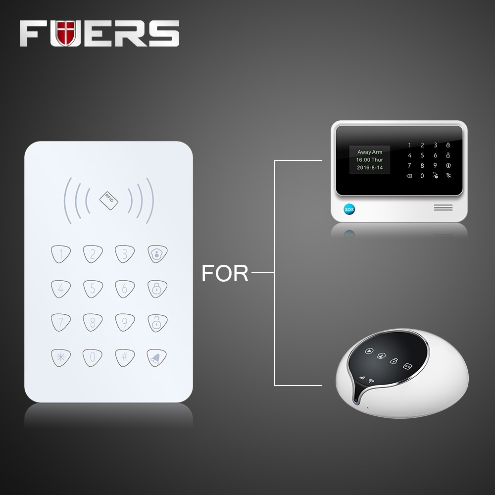 K07无线RFID触摸键盘，带2个PCS RFID标签密码键盘G90B GSM WiFi Home Alarm s