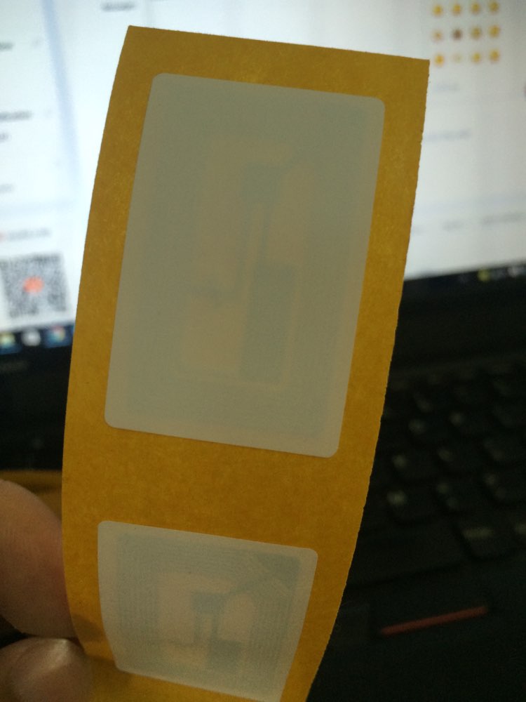 1000点/卷NFC贴纸/粘合标签/标签RFID IC 13.56MHz ISO14443A 1K S50 FM1108