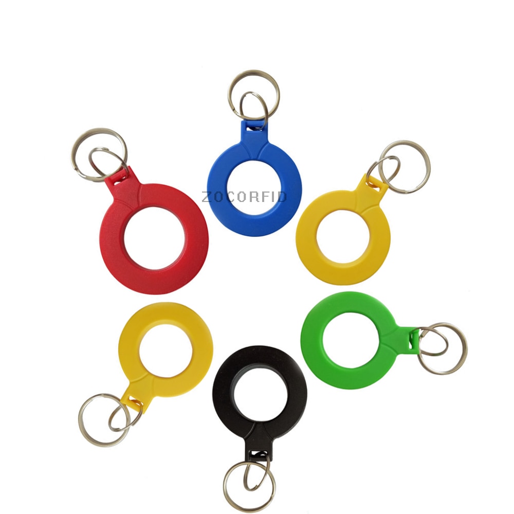 100pcs 0＃RFID IC KEYFOBS I3.56 MHz KEYCHAINS NFC关键标签ISO14443A MF经典1K代币标记标签