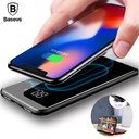 BASEUS 8000mAh Qi无线充电器电源iPhone X 8 LCD双USB电池充电器无线无线P