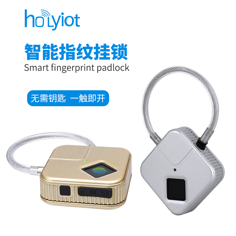 智能便携指纹挂锁小号锁头智能家用学生宿舍健身房衣柜医用储物柜