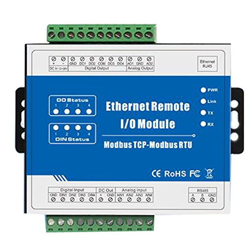 Modbus TCP以太网遥控IO模块2数字输入2数字输出2模拟输入M100T（干联系DI）