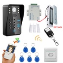 Mountainone防水720p无线WiFi RFID密码视频视频门电话门铃对讲系统+1