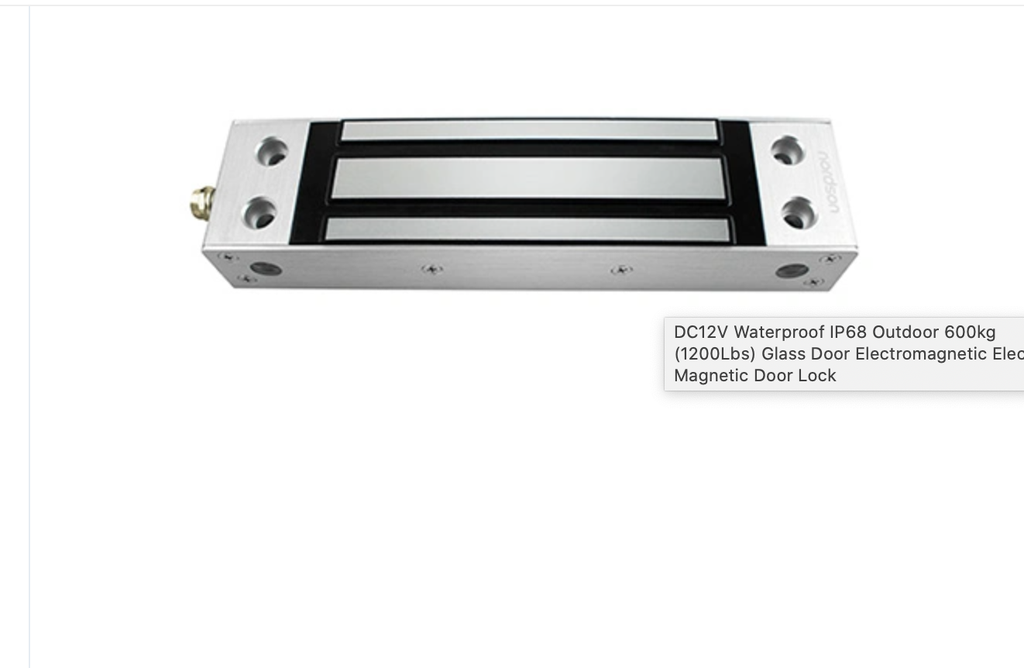 DC12V防水IP68室外600kg（1200磅）玻璃门电磁电磁门锁