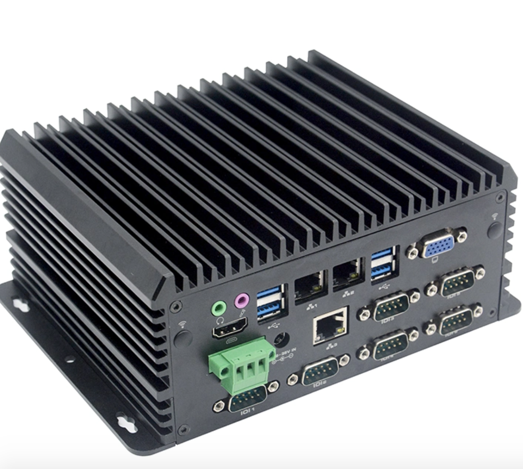凤凰终端反干扰RS232 RS485 2千兆以太网无风扇工业PC迷你计算机12V