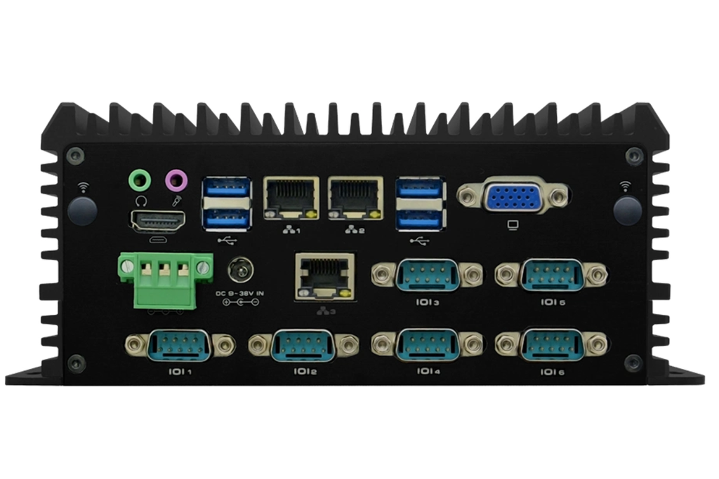 WiFi/4G模块可选RS232 RS485铝合金桌面/嵌入式12V无风扇工业迷你计算机