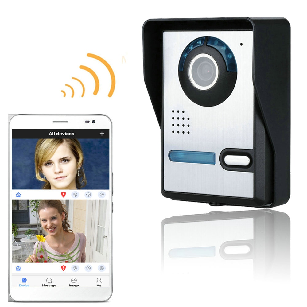 Mountaine Wireless WiFi视频门电话清除夜视防水室外摄像头与Rain Co