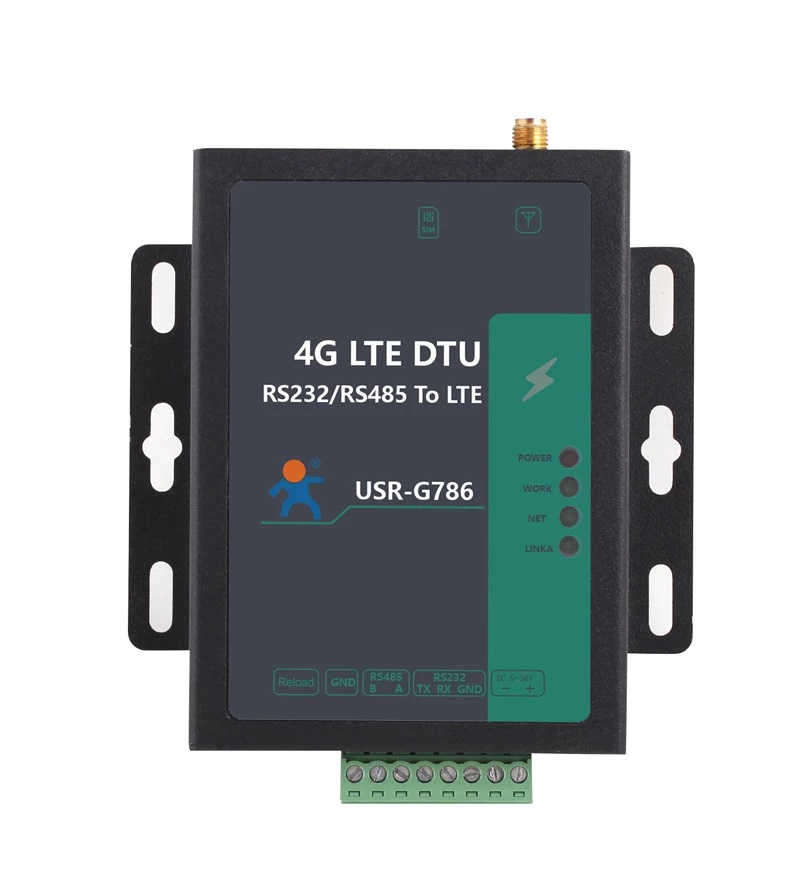 4G DTU USR-G786串行端口RS232 RS485至4G LTE服务器转换器IoT设备