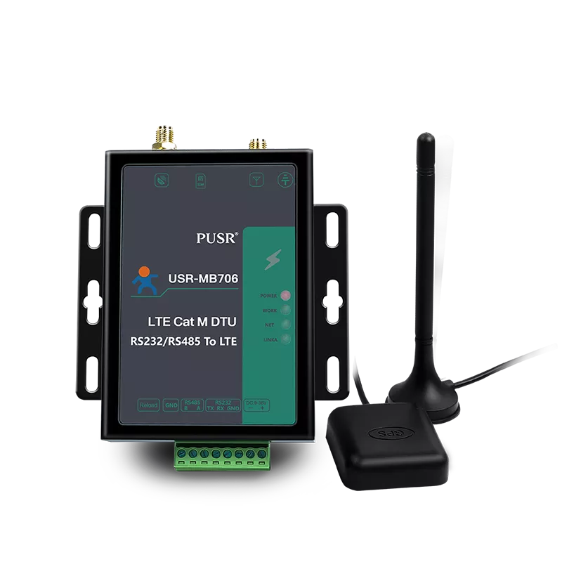 USR-MB706 RS232 RS485至4G LTE CAT M1 CAT-NB2 EGPRS串行转换器带有GNSS DTU IOT设备支持ModBus