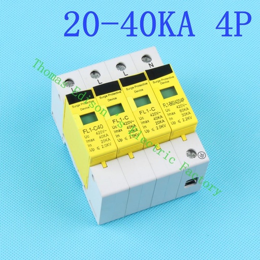 [2010483581-CN] DMWD SPD 4P 20KA〜40KA D〜420VAC家用电涌保护器保护器保护性低压ARRESTER设备SUR SUR