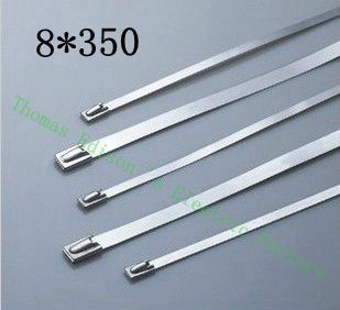 [2024765558-CN] 高质量100pcs 8mmx350mm自锁不锈钢拉链拉链拉链领带包裹