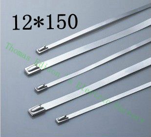 [2024779821-CN] 高质量100pcs 12mmx150mm自锁不锈钢拉链拉链拉链领带包裹