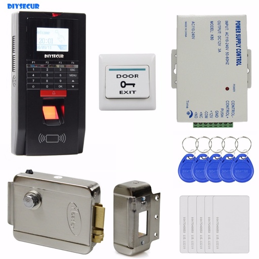 [2039616781-CN] DiySecur完整完整的LCD指纹和ID卡读卡器密码键盘门访问控制系统