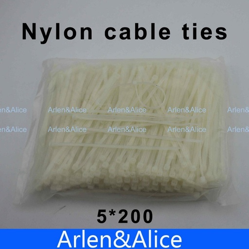 [32218492103-CN] 500pcs 5mm*200mm尼龙电缆扎带