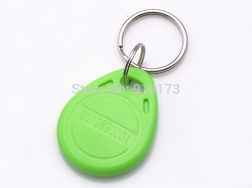 [32236398056-CN] 100pcs/lot 125kHz RFID接近标签键fob代币访问控制RFID键钥匙fob green