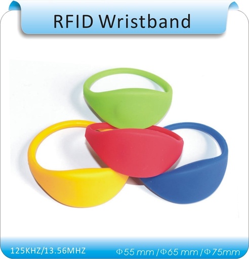 [32376905706-CN] 1 RFID读取器+50pcs 7＃IP68防水硅胶125KHz EM4100 RFID腕带/ RFID标签手镯
