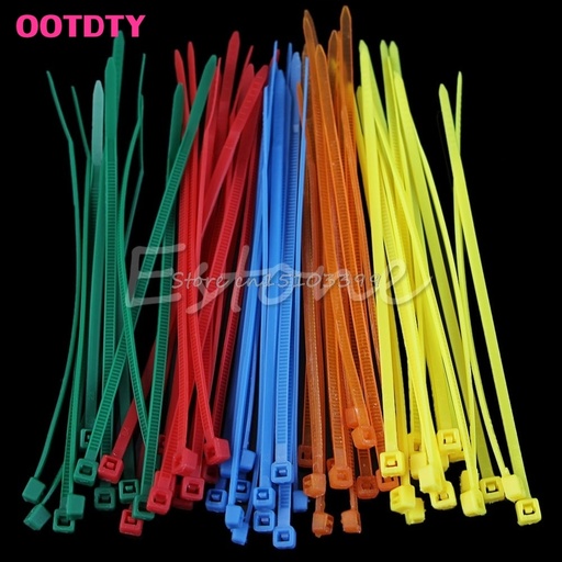[32699406887-CN] 100pcs 2.5mm x 100mm通用尼龙塑料拉链饰面电缆绑带绑带热销售G08 Drop Ship