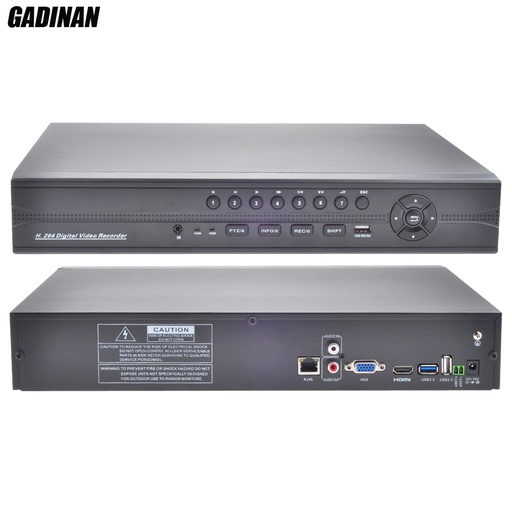 [32781597873-CN] GADINAN 全高清监控NVR (32通道1080P ONVIF网络硬盘录像机)
