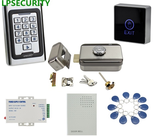 [32812126292-CN] lpsecurity金属盒键盘RFID访问控制系统套件套件套装电动门锁套件免费pas