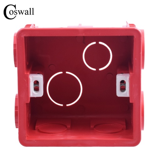 [32836351817-CN] Coswall 专利设计壁挂式安装盒背板卡式盒 86*83*50mm 适用于 86mm*86mm 标准宽