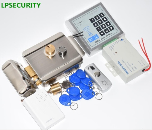 [32843069730-CN] lpsecurity rfid门访问控制系统套件带锁RFID键盘+电源+电气门锁+门e