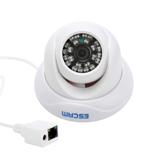 [32864582829-CN] ESCAM蜗牛QD500 ONVIF室内室外摄像头P2P HD安全摄像机隐私掩蔽和夜间visio