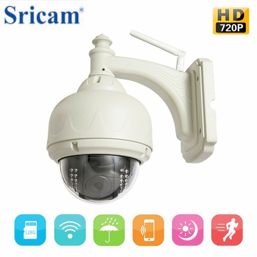 [32870064544-CN] 360度旋转监视器摄像机户外HD 720P无线WiFi IP圆顶摄像头CCTV安全监视