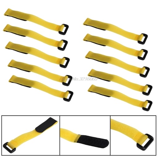 [32903202191-CN] 10pcs 20*2厘米强RC电池扎带皮带可重复使用的Antiskid电缆表带2018 NEW NEW