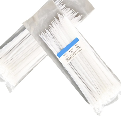 [32932982587-CN] 100pcs/bag自锁尼龙电线塑料网络电缆拉链扎线束包裹绑带热