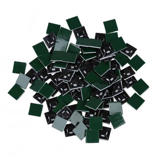 [32954038690-CN] 13mm x 13毫米塑料电线扎带自粘性基础黑色100件掉落