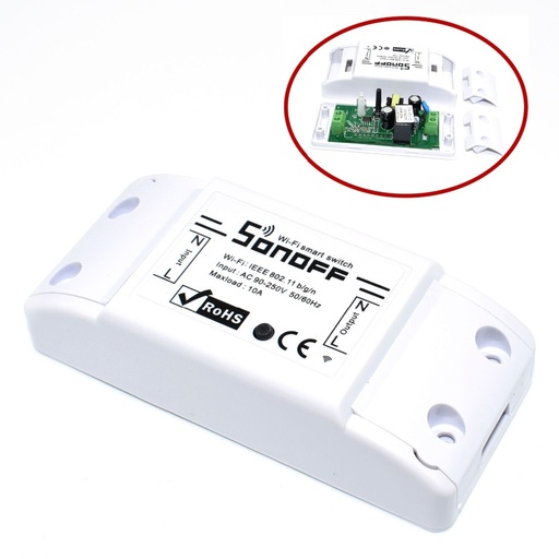 [32961414594-CN] Sonoff Basic WiFi开关DIY无线远程Domotica轻型智能家庭自动化继电器模块控制
