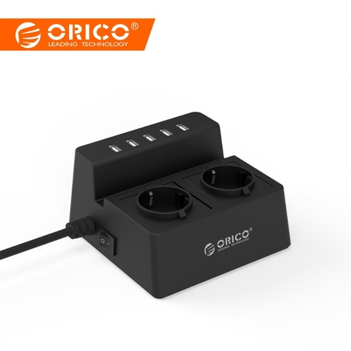 [32961492685-CN] ORICO USB智能电源2 AC Outlet Espure Protexor带5个USB充电器端口智能扩展袜子